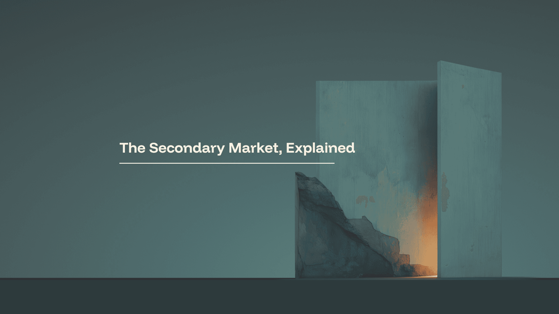 Art.1 The Secondary Market, explained.
